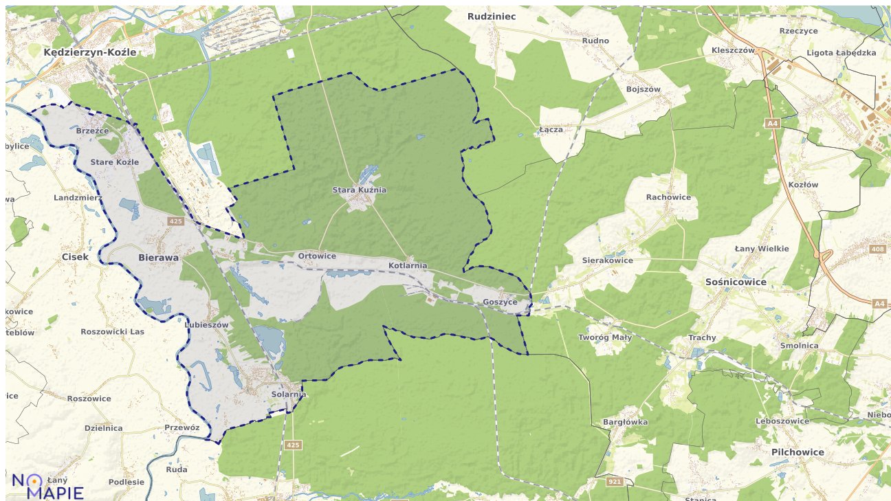 Mapa uzbrojenia terenu Bierawy